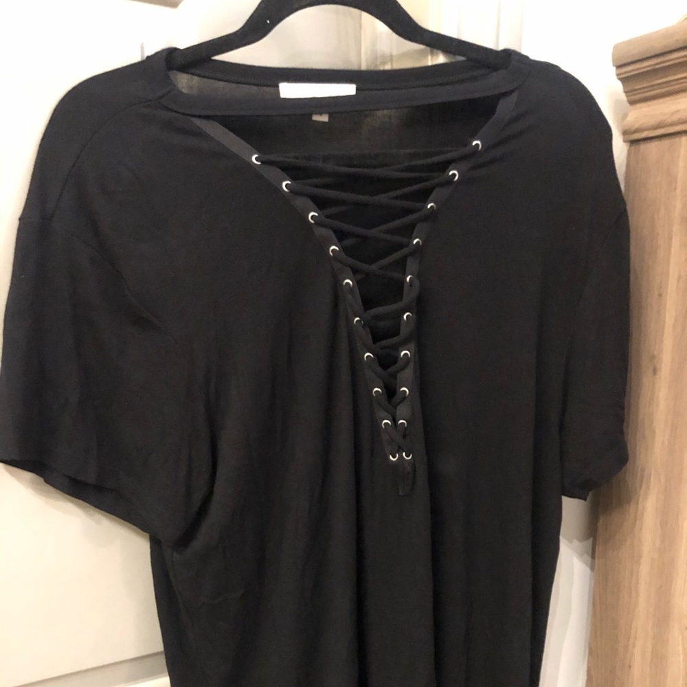 Top with tie detail